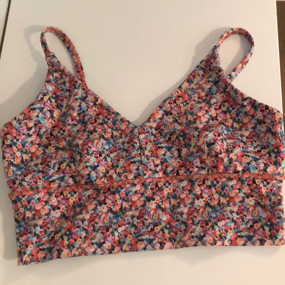 Lulu lemon longline floral sports bra